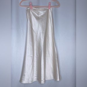 Satin Skirt - Off White